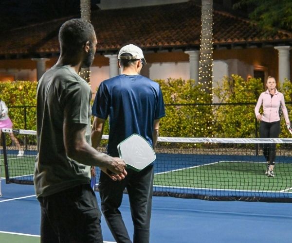 people playing pickleball